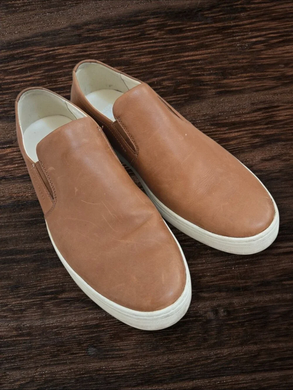 Sorel Caribou Mod Slip-On Leather Sneakers tan/brown waterproof leather Sz 12